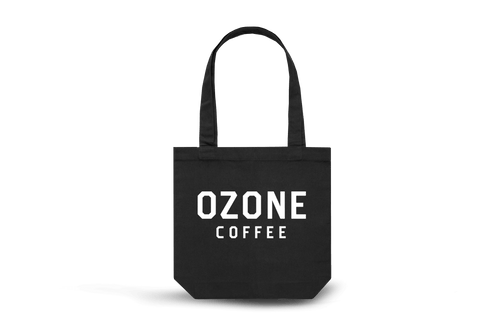 Ozone coffee logo black tote bag