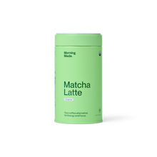 Load image into Gallery viewer, Green container of &#39;Morning Made&#39; Matcha Latte on a white background
