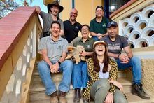 Load image into Gallery viewer, Ozone Green Buyer Roland Glew and Head of Wholesale Vanessa Martin visiting Nova Aliança
