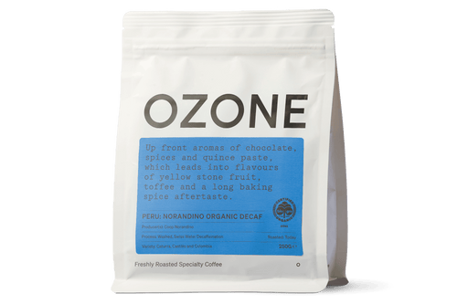 Peru: Norandino Organic Decaf. Freshly roasted decaffeinated specialty coffee from Ozone Coffee Roasters New Zealand